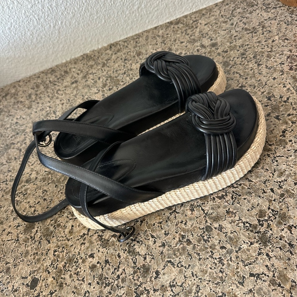 Alexandre Birman Black Woven Knot Espadrille Sandals - Women